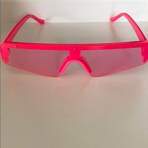 Hot pink sunglasses
